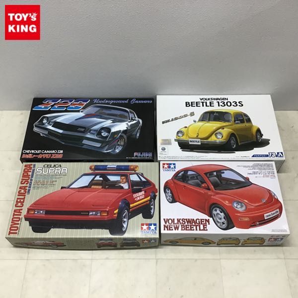 【全体的に状態が悪い】1円〜 タミヤ 等 1/24 トヨタ セリカ・スープラ ロングビーチGP マーシャルカー、フォルクスワーゲン ニュー