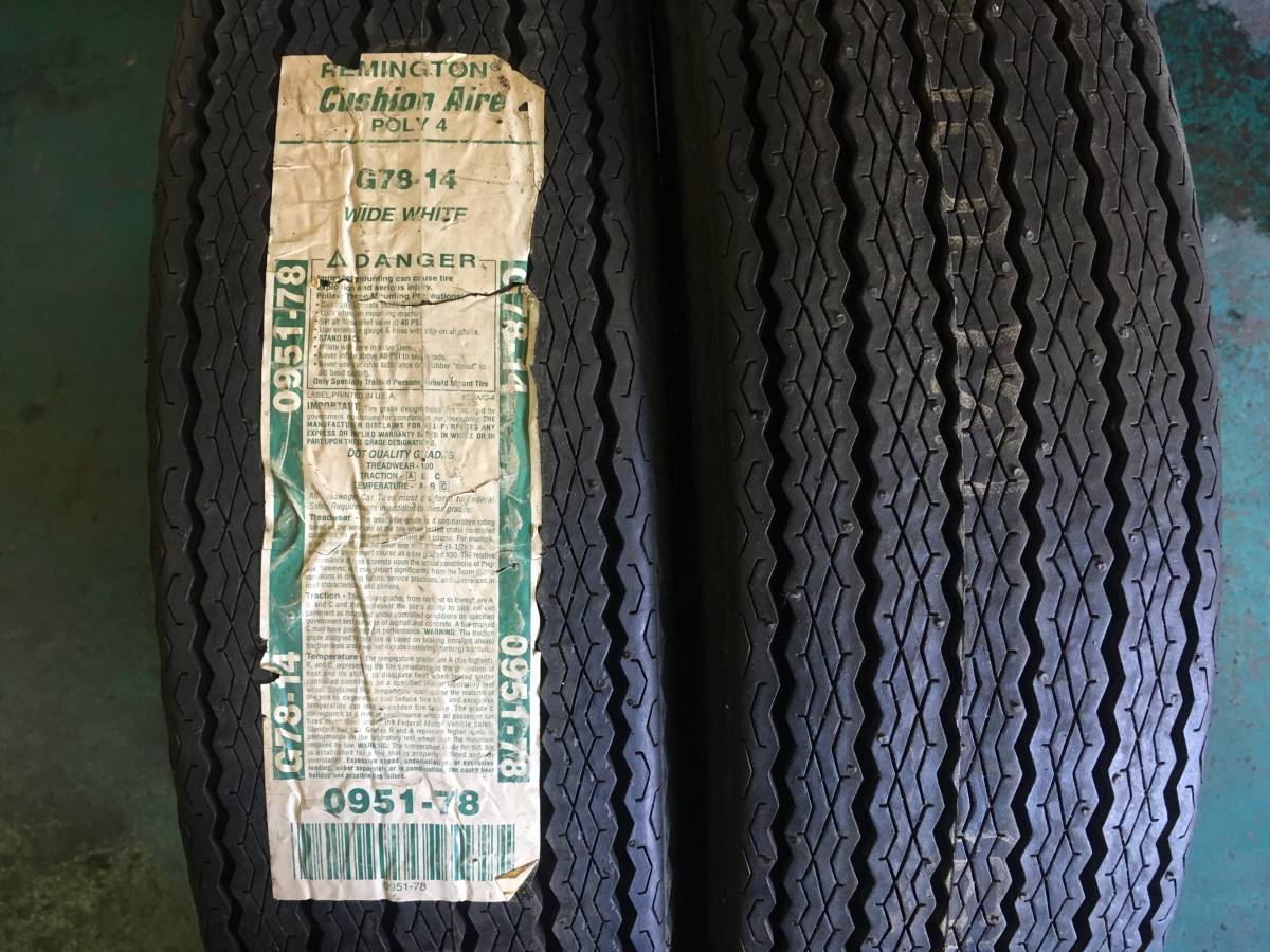 希少新品 レミントン G7814 ワイドホワイトリボンタイヤ remington wide white wall tire ローライダー