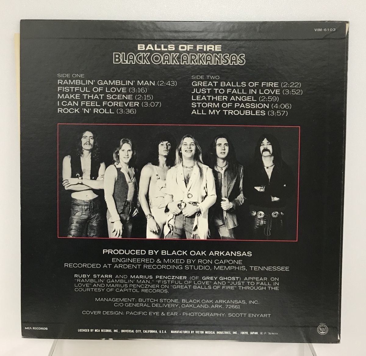 LP盤レコード / BLACK OAK ARKANSAS / BALLS OF FIRE / ブラック・オーク・アーカンソー / 火の玉ロック
