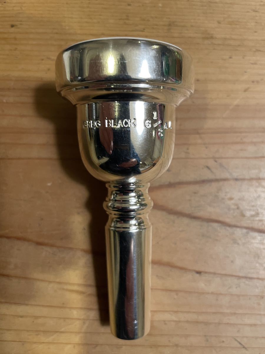 【目立った傷や汚れなし】トロンボーン マウスピース Greg Black 6 1/2 AL Regular weight 太管の落札情報詳細