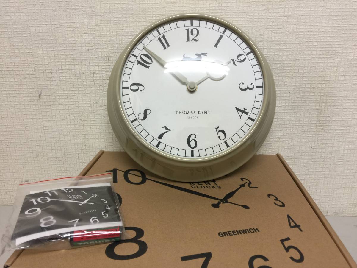 【やや傷や汚れあり】THOMAS KENT CLOCKS トーマスケント 壁掛け時計 未使用 GREENWICH B5.4の落札情報詳細