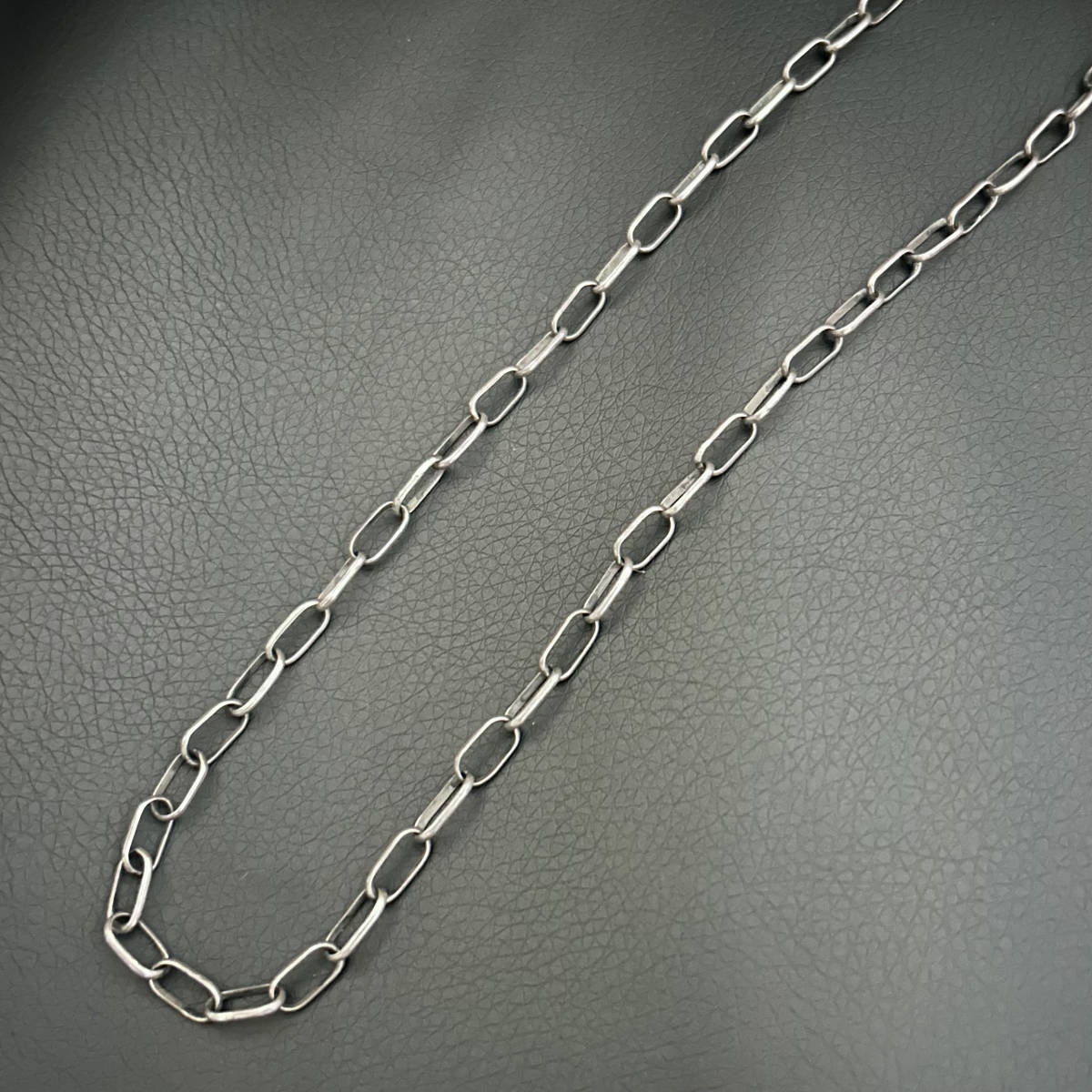 【やや傷や汚れあり】Navajo vintage silver ナバホ ビンテージ シルバー ハンドメイド チェーン ネックレス インディアン