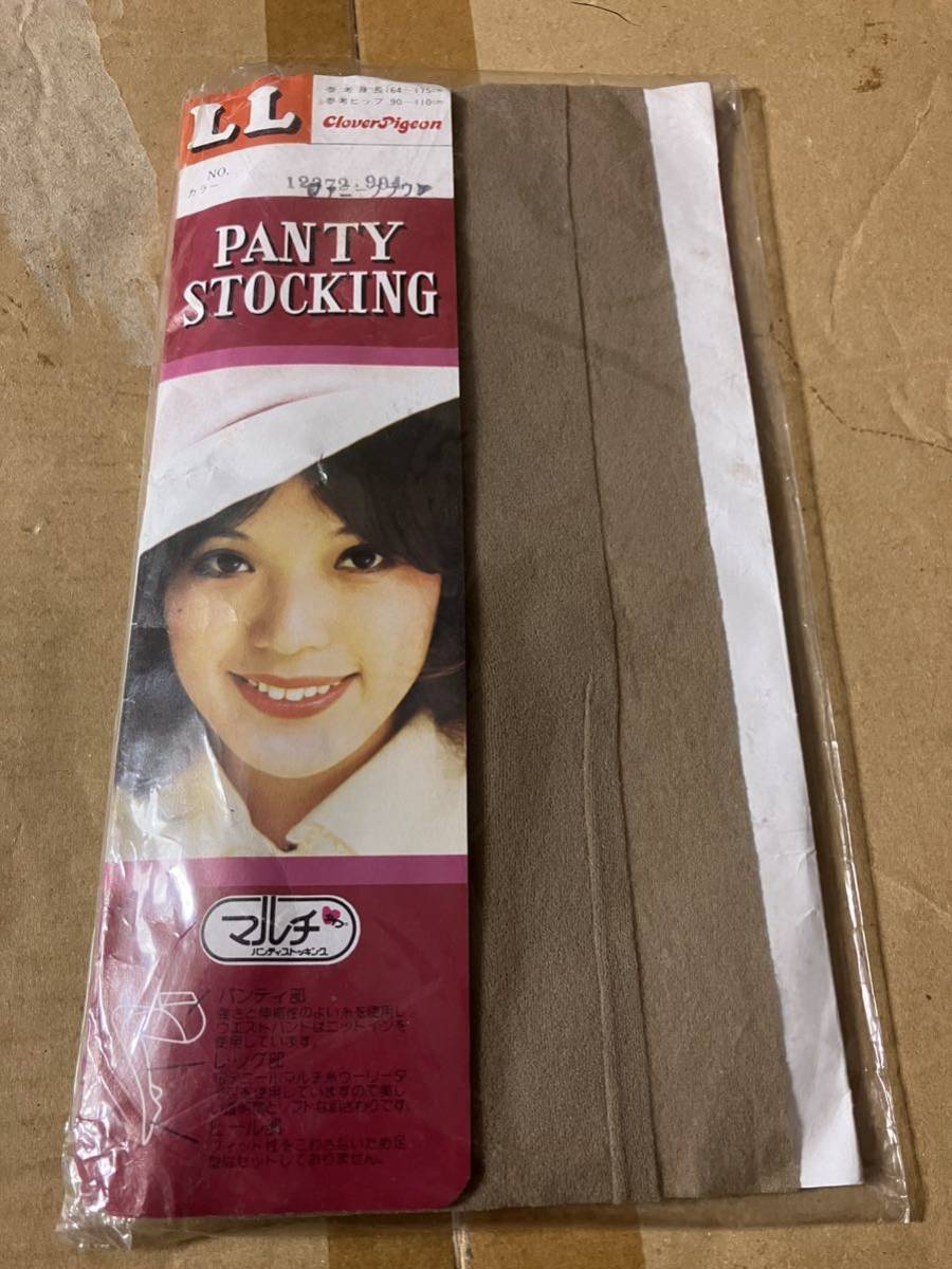 【未使用】レトロ 年代物 昭和 パンスト タイツ ストッキング clover pigeon LL panty stocking ファニー