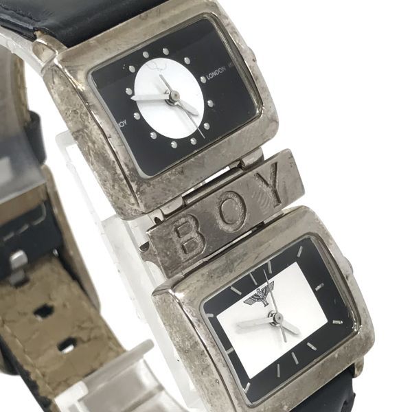 【目立った傷や汚れなし】153 KINGS ROAD BOY LONDON 腕時計 クオーツ アナログ 四角 スクエア ブラック 黒 おしゃれ