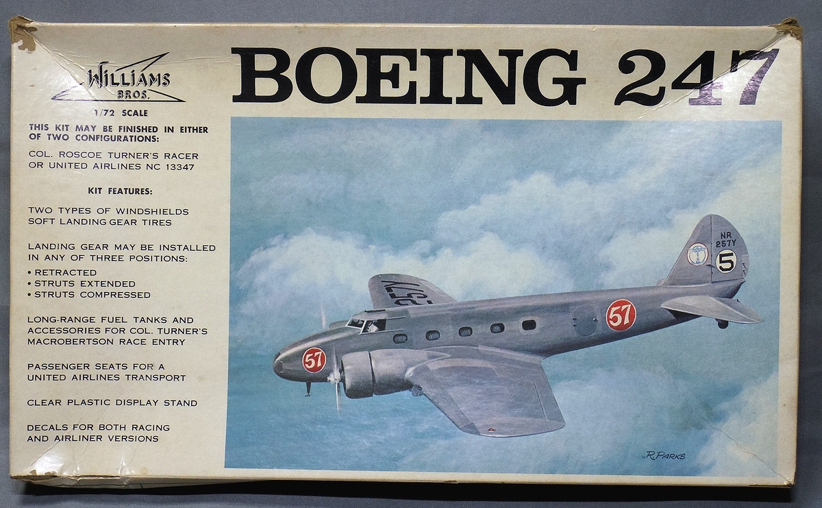 P WILLIAMS Brothers 1/72 BOEING 247 /ウィリアムズ・ブラザーズ ボーイング247 エアライナー