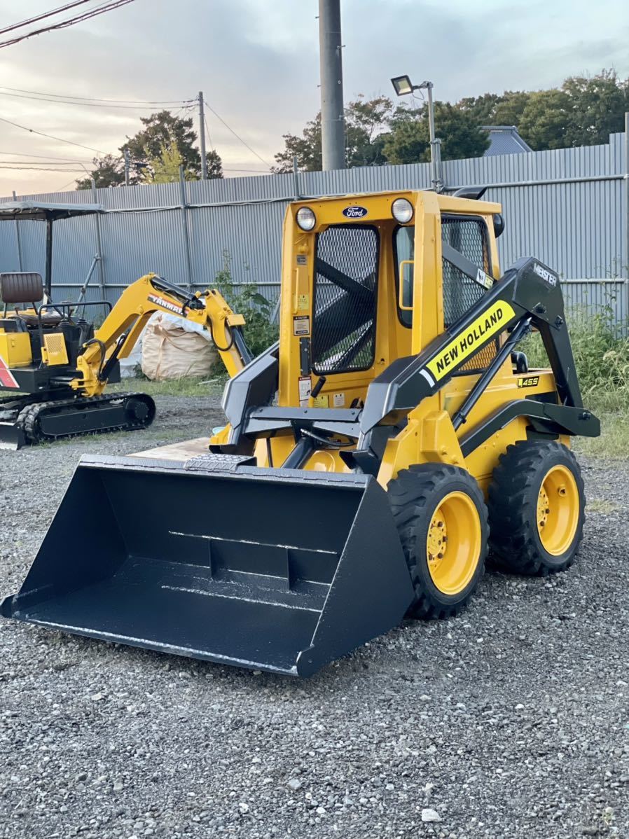 【やや傷や汚れあり】中古 スキッドステアローダー ニューホランド( NEW HOLLAND) L455 ディーゼル 除雪 1360時間 の落札