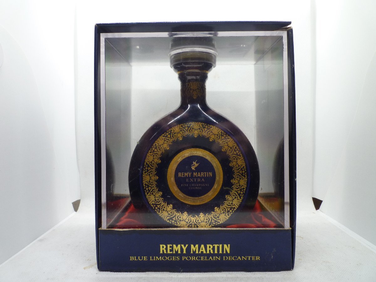 【やや傷や汚れあり】【古酒 未開栓】【1000円スタート】REMY MARTIN EXTRA BLUE LIMOGES PORCELAIN