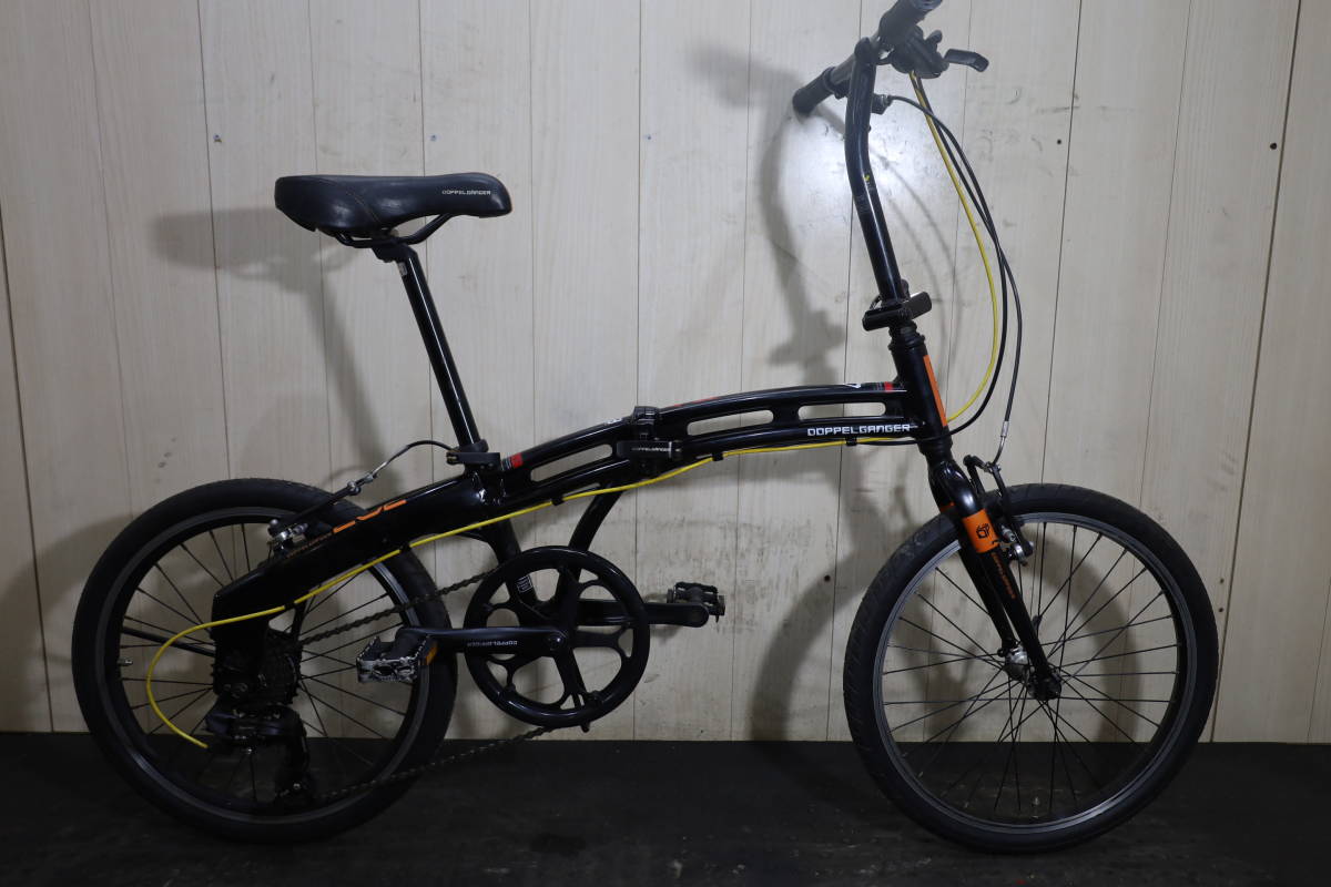 【傷や汚れあり】良品！ドッペルギャンガー202blackmax 20インチ アルミ シマノ7速 折り畳み自転車の落札情報詳細 ヤフオク