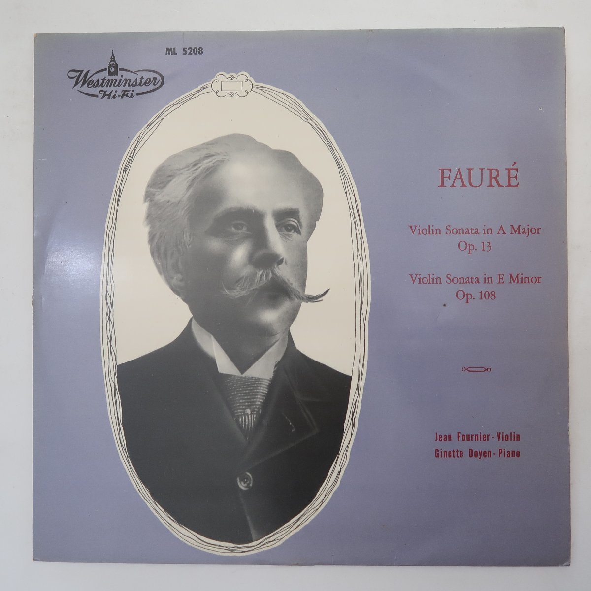 【やや傷や汚れあり】18028206;【国内WESTMINSTER/本邦初期ペラ/厚フラット】ジャン・フルニエ/ドワイアン フォーレ