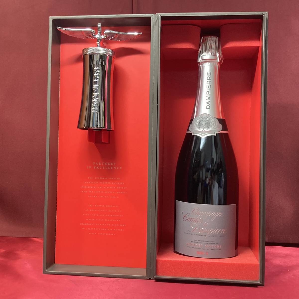 【未使用】【YH6605】未開栓 コント・ド・ダンピエール ブリュット ベントレーモーターズ 100周年記念 750ml 12.5％ 箱入