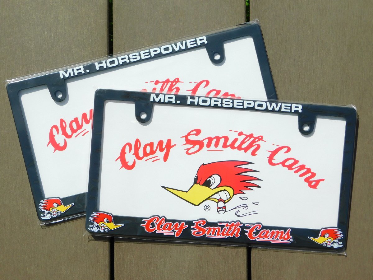 【未使用】 送料無料 【Clay Smith・クレイスミス】※《ライセンスプレートフレーム／2枚セット》 MOONEYES 新基準対応ナンバー
