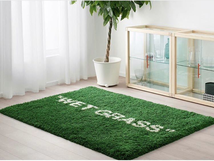ブランド OFFWHITE IKEA MARKERAD マルケラッド ラグ "WET GRASS"の通販 by PDRAGON's