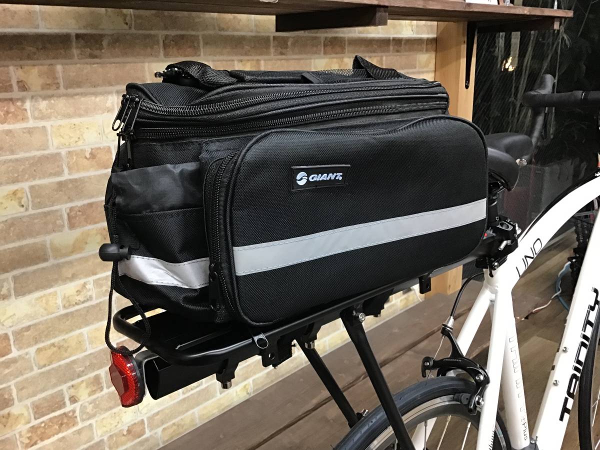 【新品】新品★セットでお得♪リアバッグ＆リアキャリア パニアバッグ バック アルミ 自転車 ロードバイク クロス MTB マウンテン