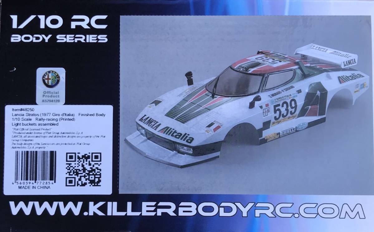 【新品】KILLER BODY RC★1/10 ランチア ストラトス ターボ 539 1977★キラーボディ ラジコン 完成ボディ(ライト
