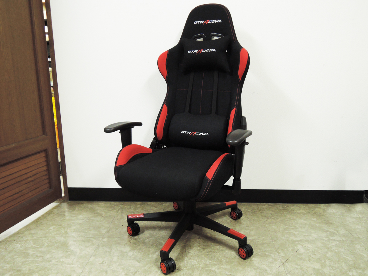 【1円出品】GTRACING ゲーミングチェア オフィスチェア メッシュ リクライニング ひじ掛け付き GTBEERED 中古 動作確認済