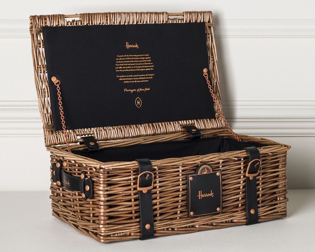 【新品】新品 Harrods ハロッズ バスケット ハンパ―バスケット かごバスケット Sサイズ Small Wicker Hamper