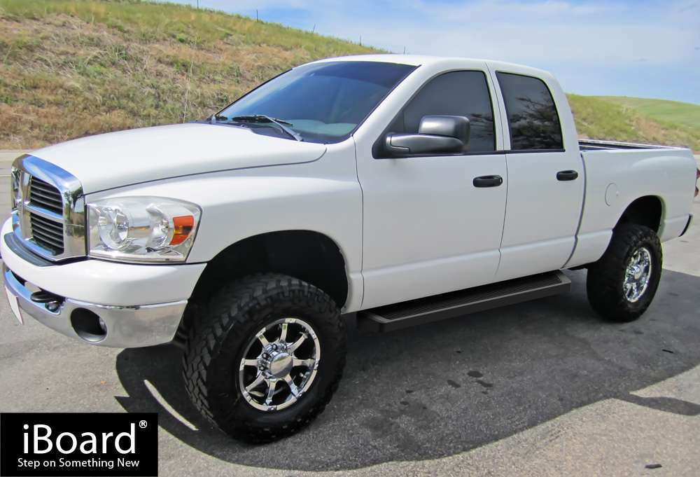 6" Black iBoard Running Boards Fit 0208 Dodge Ram 1500/2500/3500 Quad