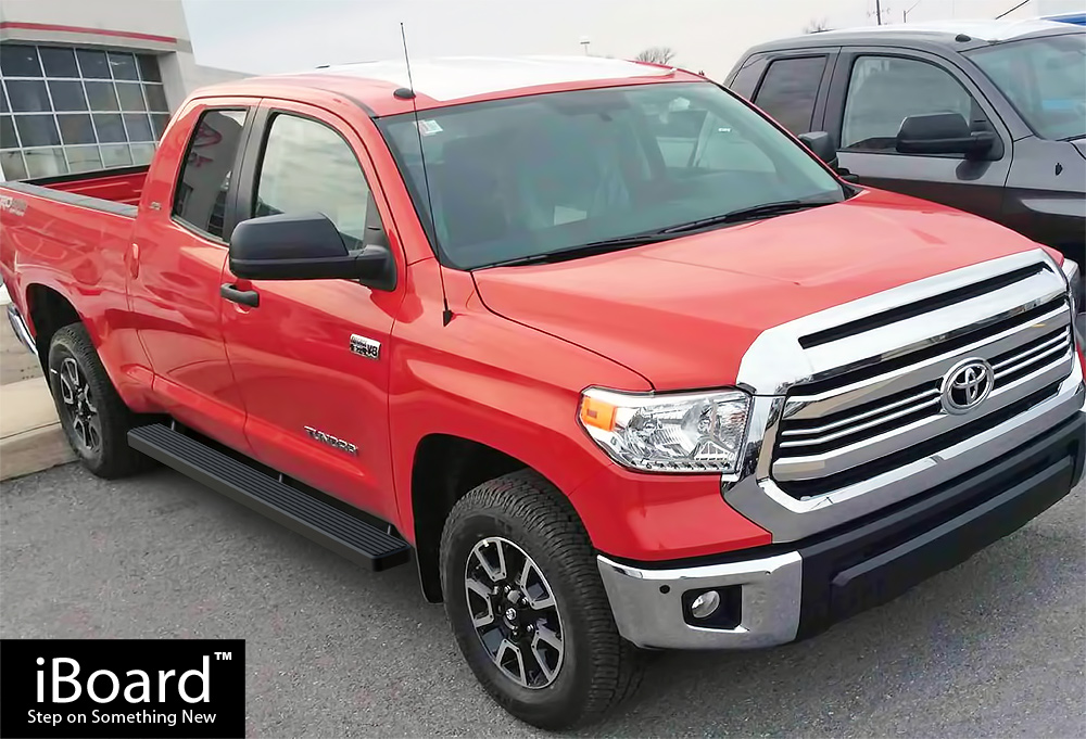 Premium 4" Black iBoard Running Boards Fit 0717 Toyota Tundra Double