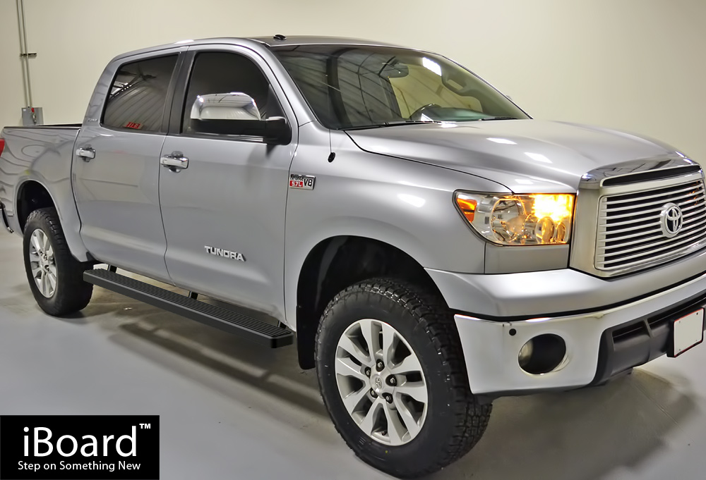 Premium 4" Black iBoard Running Boards Fit 0717 Toyota Tundra CrewMax
