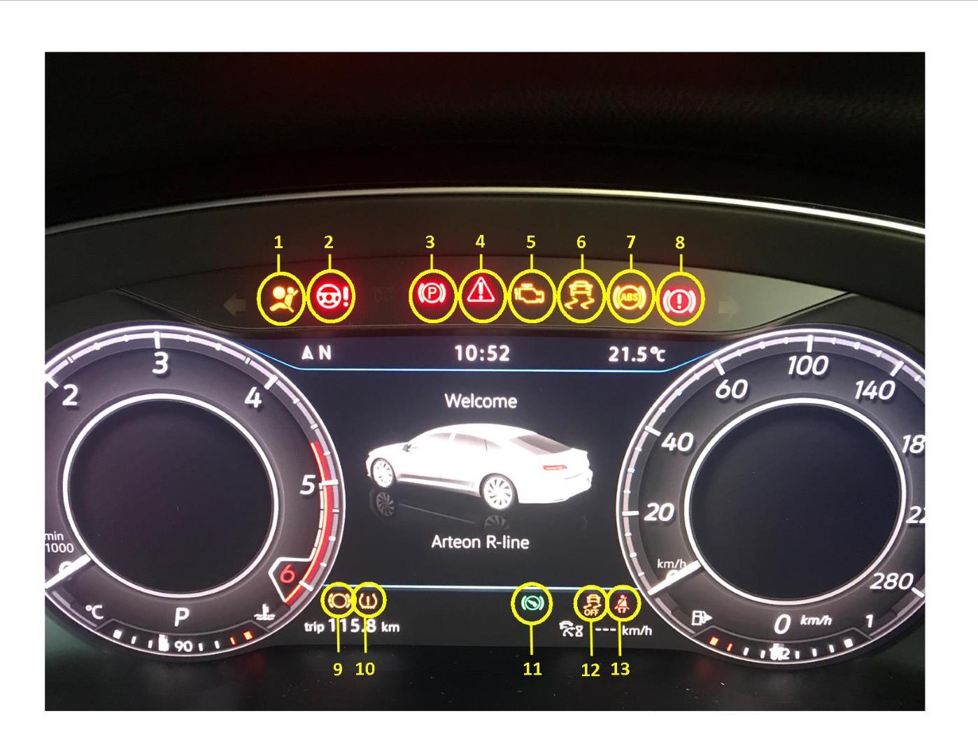 Warning light identification Volkswagen Arteon Motoring News and Advice AutoTrader