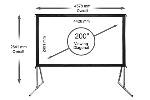 Elite Screens Quickstand fast fold canvas pro (16:9, CineWhite)