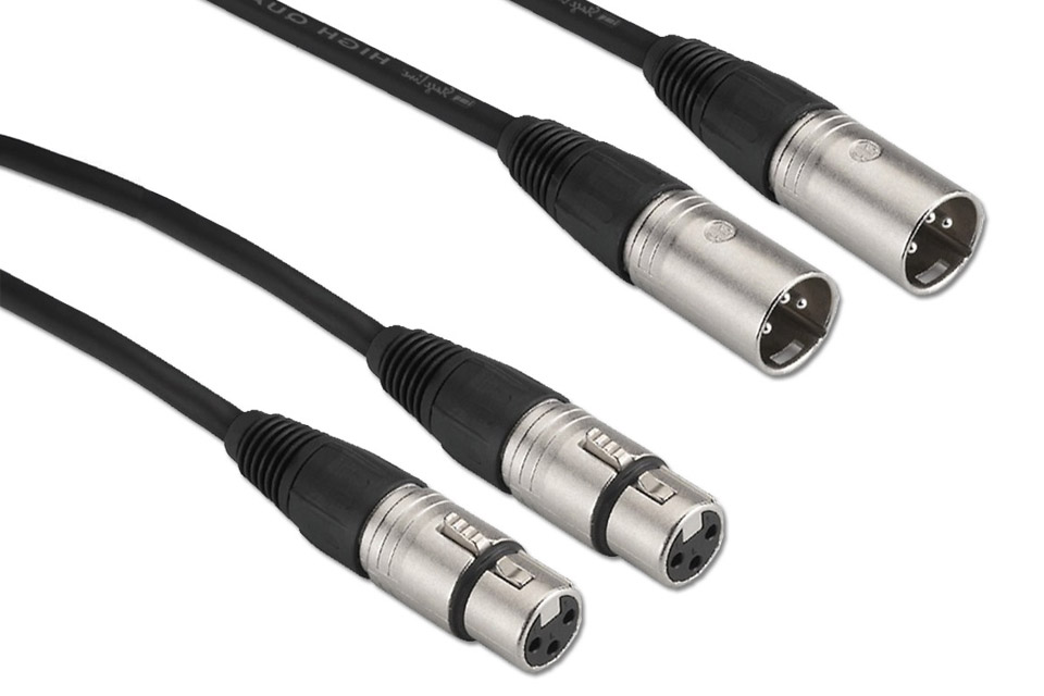 Monacor stereo balanced audio cable pair