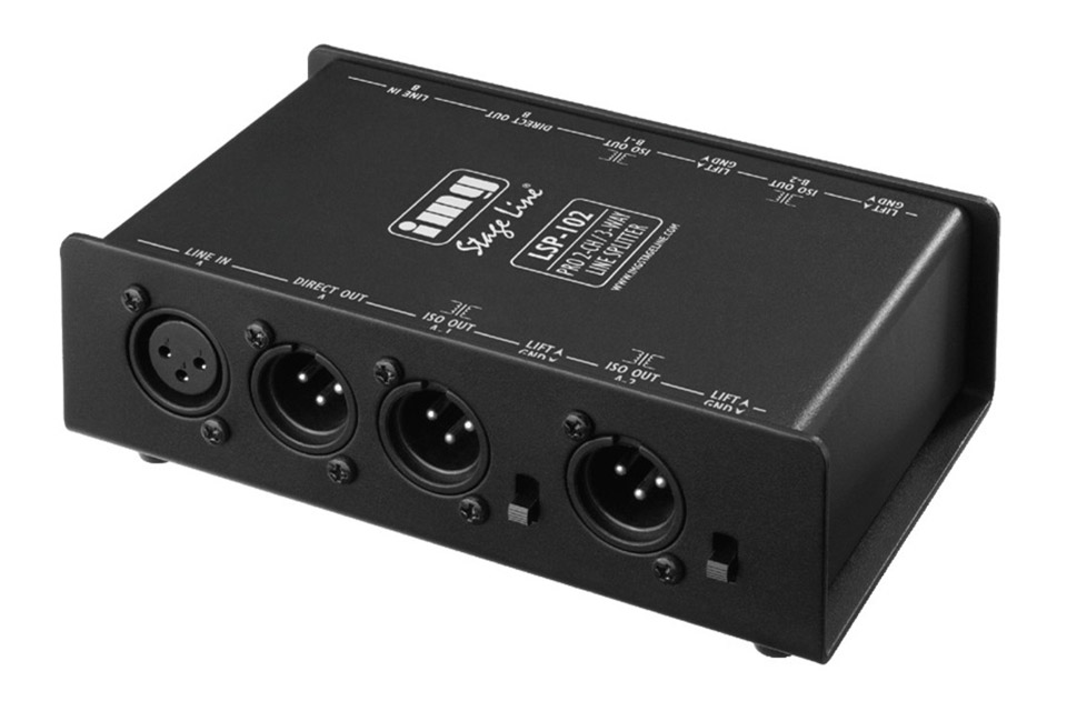 Stageline LSP102 Balanceret 3vejs stereo line splitter (2x XLR hun