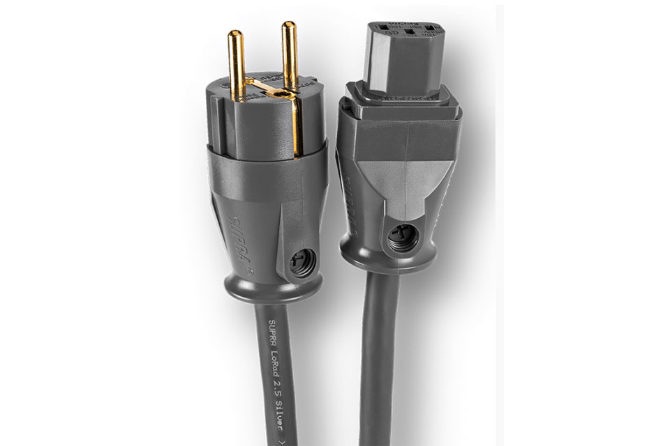 SUPRA LoRad SPC power cable gray (Schuko CEE7/7 C13) 2 meter