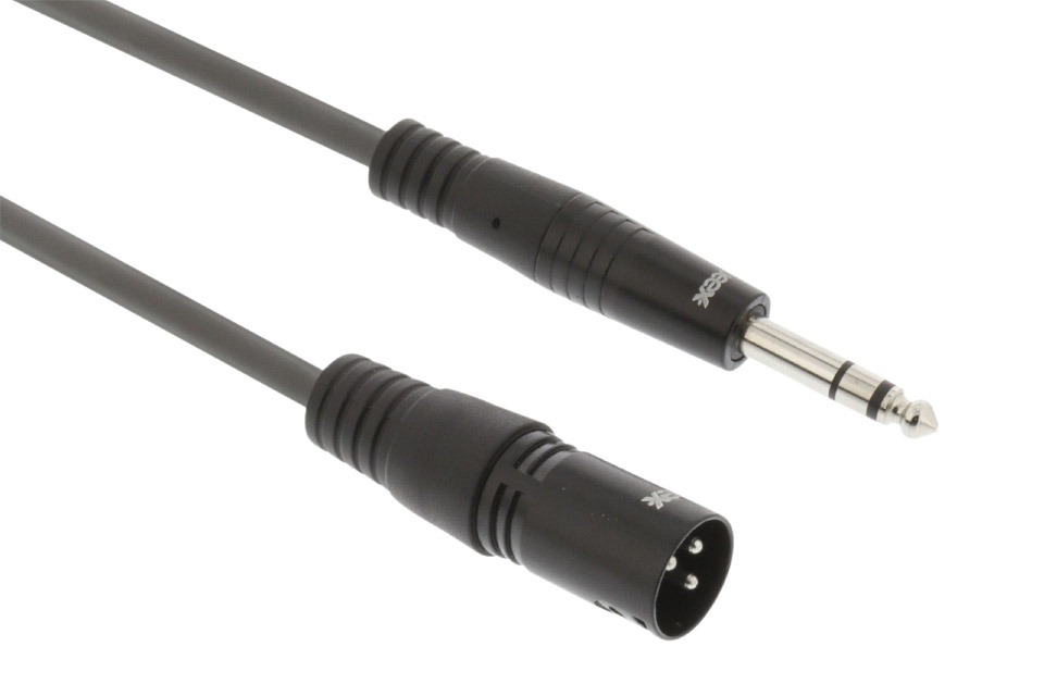 balanced mono audio cable 6,35 Jack male XLR male