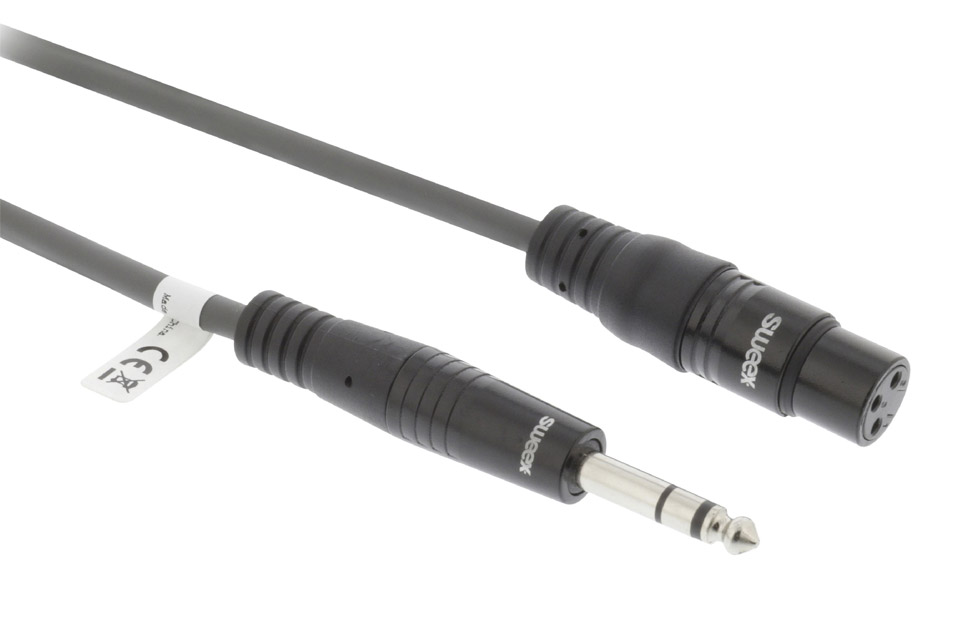 Balanceret XLR to Jack cable (XLR socket 6.35 mm Jack)