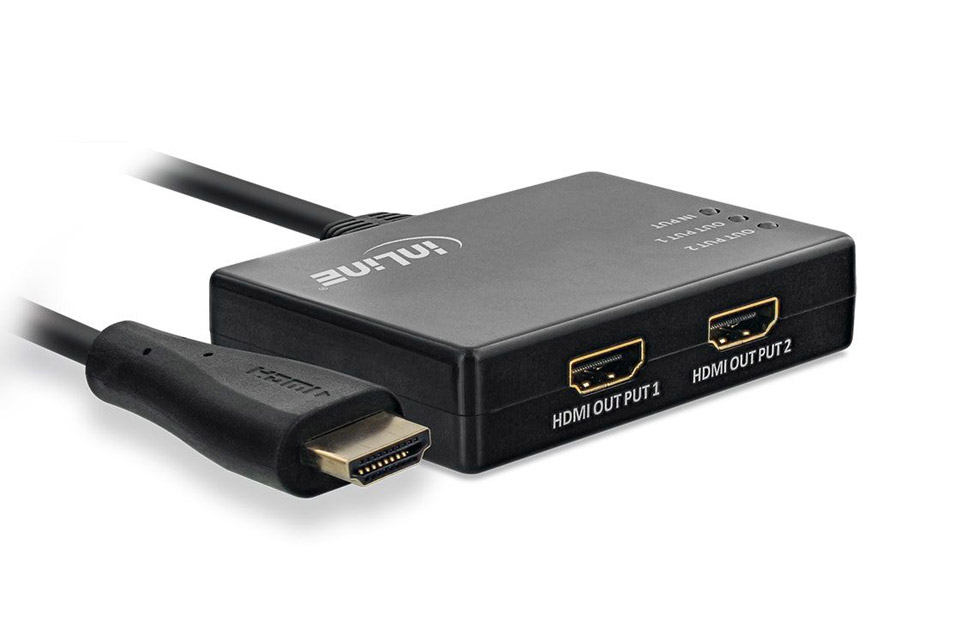 HDMI splitter with cable (1 in 2 out)