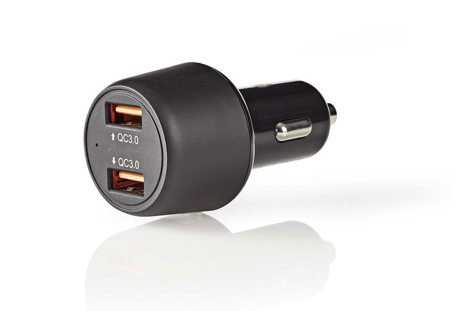 USBA 12/24V dual car charger (QC 3.0, 36W / 3A)