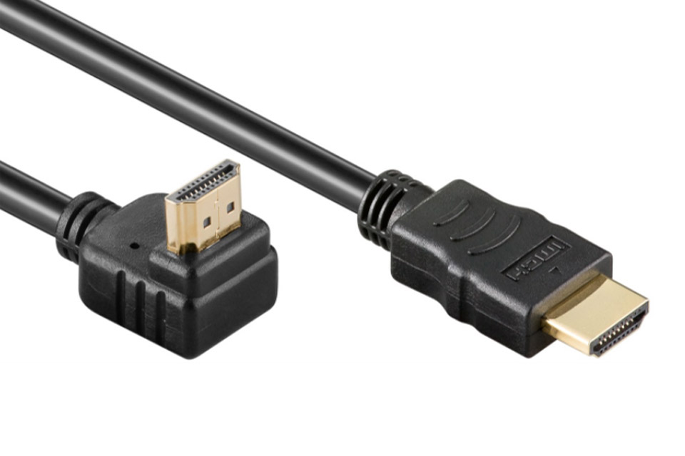 HDMI cable with 90 angled plug