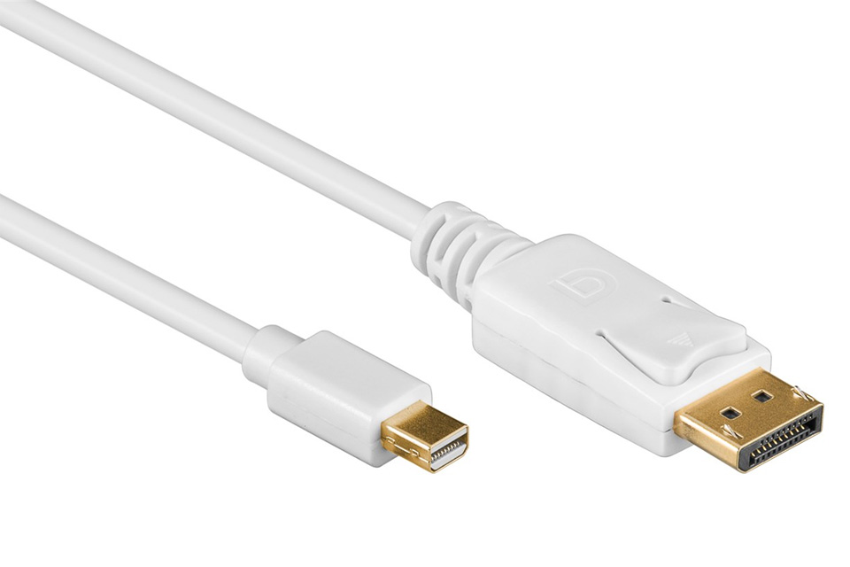 Displayport to Mini Displayport monitor cable White