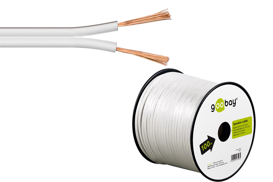 CCA, 100 meter White speaker cable