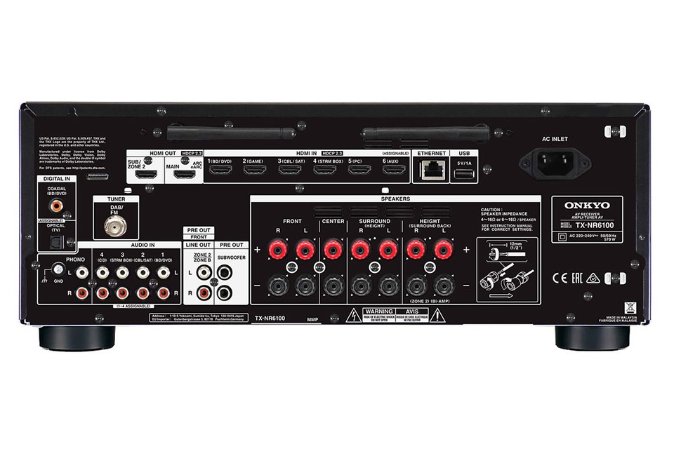 Onkyo TXNR6100 surround receiver (7.2)