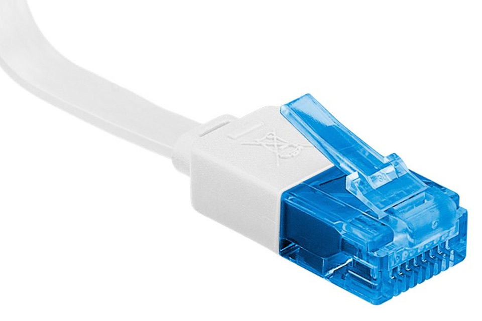 CAT 6a U/UTP flat network cable White