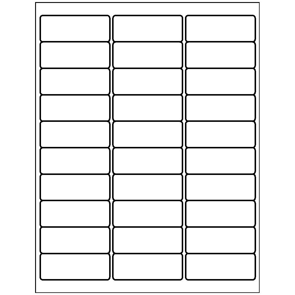 Template for Avery 16460 Address Labels 1" x 25/8"