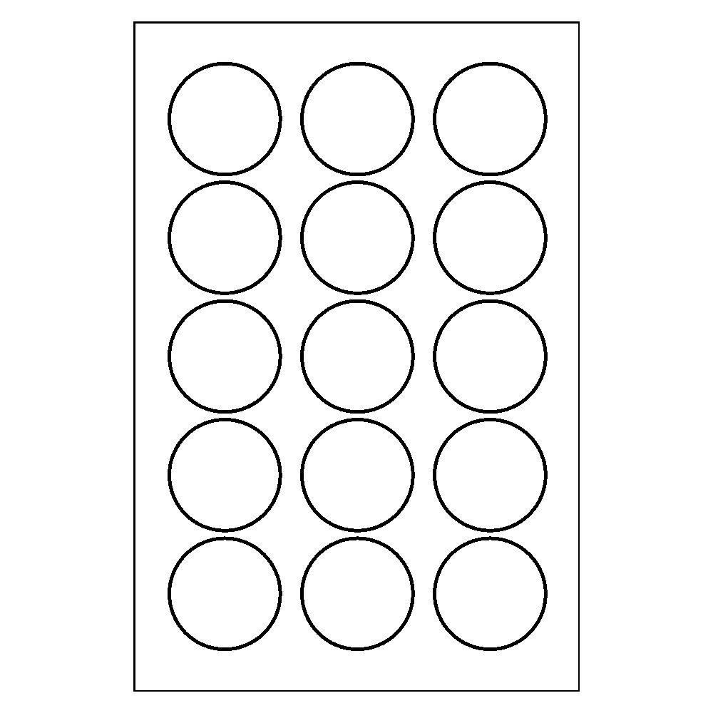 Template for Avery 5248 Print or Write Mailing Seals 1" diameter