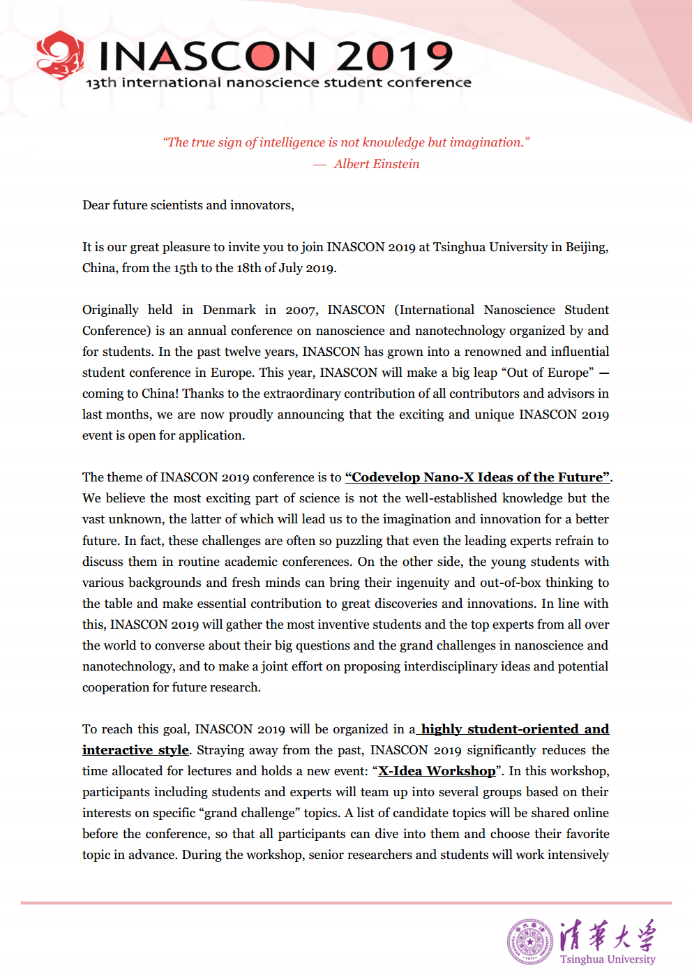 13th International Nanoscience Student Conference