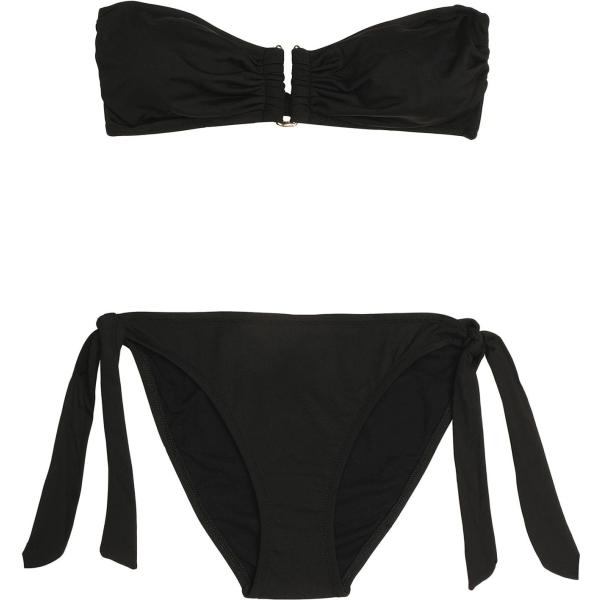 Bikinis mujer negro playa con corchetes Iris & Ink Bantoa