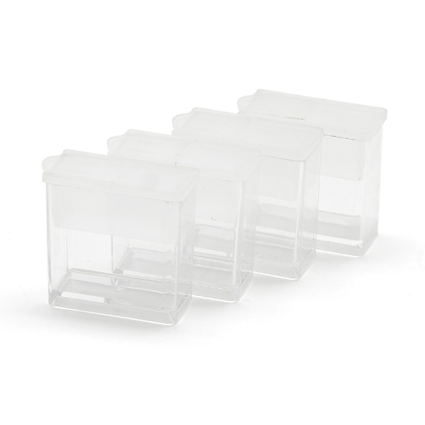 Honeyhandy Plastic Bead Containers, Flip Top Bead Storage, For Seed Beads Storage Box, Rectangle
