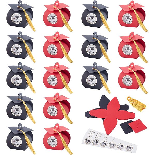 PandaHall Elite Graduation Gift Box 2022 Small Grad Doctoral Cap 30pcs