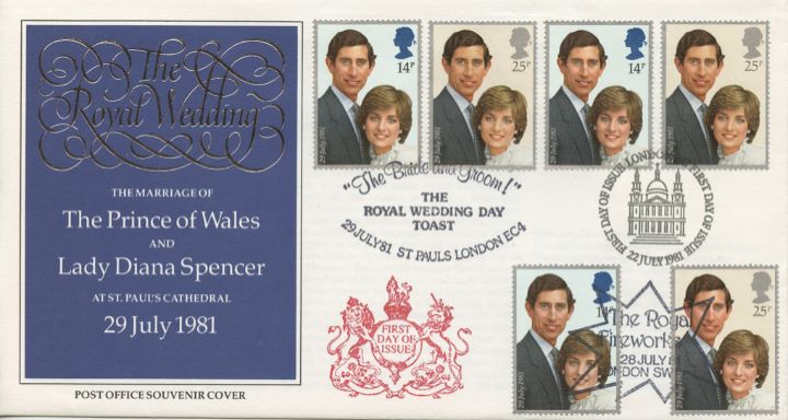 Royal Wedding 1981, Triple Dated Cover Most Rare First Day Cover / BFDC