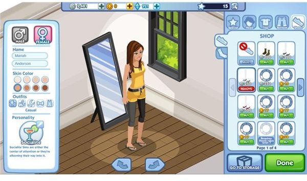 Review of The Sims Social A Virtual Life Simulation Game