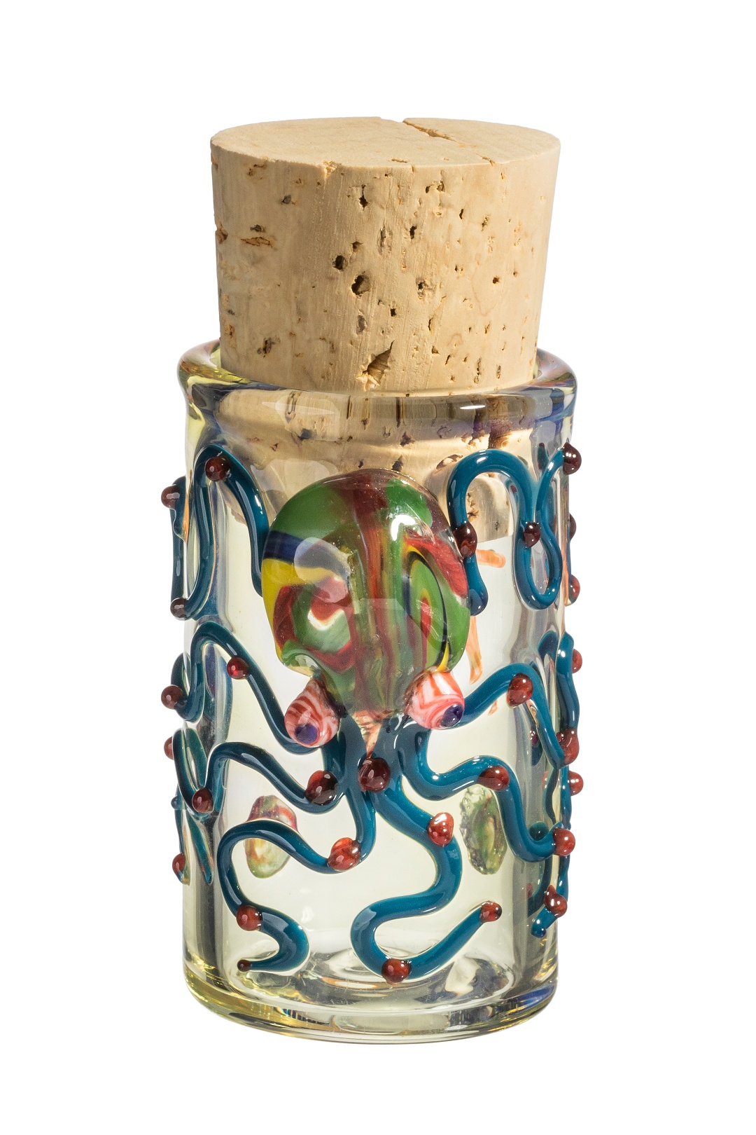 Glass Weed Jar Octopus