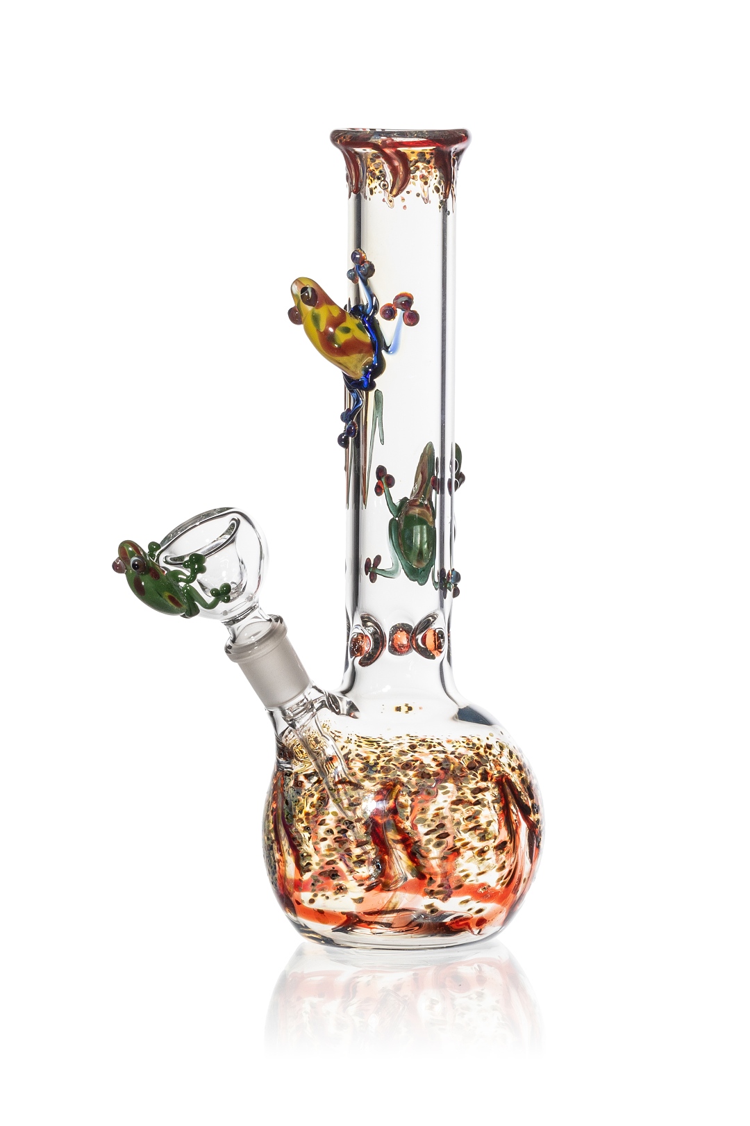 Glass on Glass Frog Bong