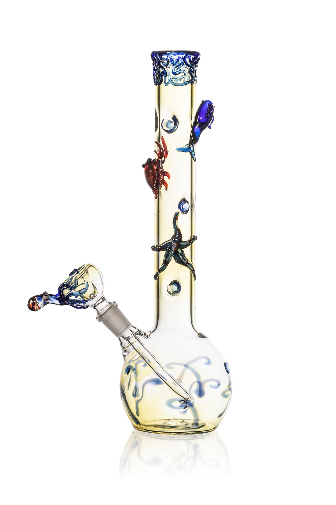 Hand Blown Glass Bong Marine Biodiversity