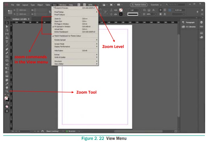 Zooming Adobe InDesign CC 2019