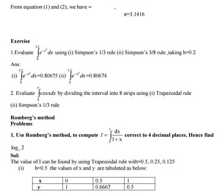 Numerical Differentiation and Integration
